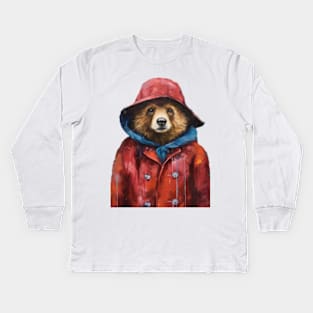 Funky Paddington Bear Kids Long Sleeve T-Shirt